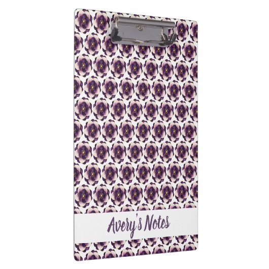 Luxus Violet Ivory Blumenname Klemmbrett (Rechts)