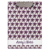 Luxus Violet Ivory Blumenname Klemmbrett (Vorderseite)