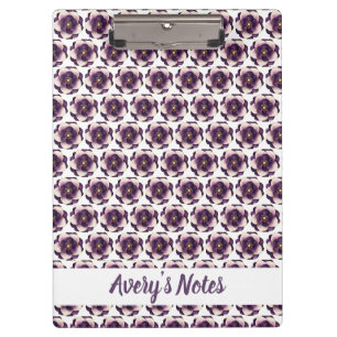 Luxus Violet Ivory Blumenname Klemmbrett