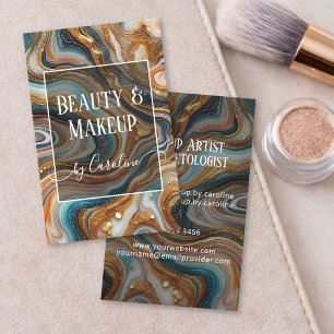 Luxus Visagist und Hairstylist für Blue Marble Mak Visitenkarte