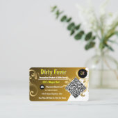 Luxus-Visitenkarte | Goldene QR-Code und Logo im S Visitenkarte (Stehend Vorderseite)