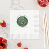 Luxus-Wachssiegel-Serviette Smaragdgrün – Irisches Serviette (Beispiel)