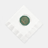 Luxus-Wachssiegel-Serviette Smaragdgrün – Irisches Serviette (Ecke)
