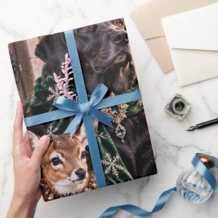 Luxus-Wald-Forstgrün-Weihnachts-Verpackung Geschenkpapier