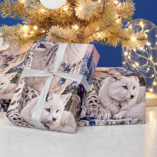 Luxus-Wald-Frostige Periwinkle-Weihnachtsverpackun Geschenkpapier