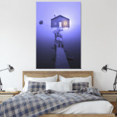 Luxus Wall Art Friedliches Calm Boat House Leinwanddruck (Insitu (Schlafzimmer))