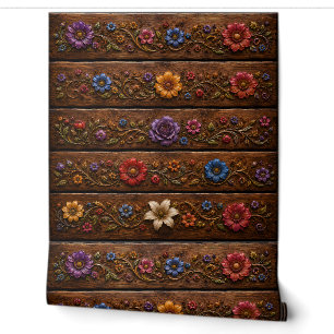 Luxus-Wallpaper/3D-geschnitztes Blumenmuster-Wallp Tapete