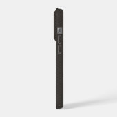 Luxus-Warme-Holzkohle-Streifen iPhone Hülle (Linke Seite)