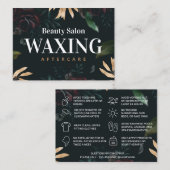 Luxus Waxing Aftercare Card Visitenkarte (Vorne/Hinten)