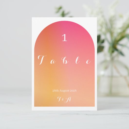 Luxus Wedding Modern Boho Arch Sunset Ombre (Stehend Vorderseite)