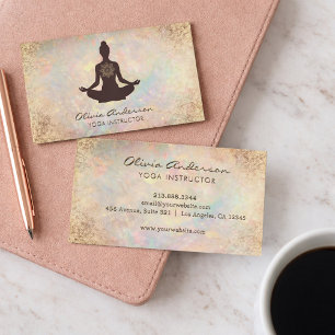 Luxus weiche Opal-Yoga-Lehrer-Meditations-Coach Visitenkarte