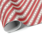 Luxus-Weihnachts-Wrap-Papier mit Streifen in der A Geschenkpapier (Rolleneckpunkt)