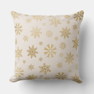 Luxus-Weihnachts-Wurfkissen – Schwarz, Weiß & Gold Kissen