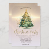 Luxus Weihnachtsbaum Balls Gold Company Einladung (Vorne/Hinten)