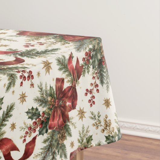 Luxus-Weihnachtsbögen und -Bänder Tischdecke (Beispiel)