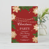 Luxus-Weihnachtseinladung Einladung (Stehend Vorderseite)