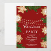 Luxus-Weihnachtseinladung Einladung (Vorne/Hinten)