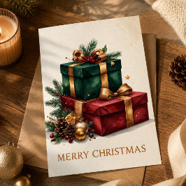 Luxus-Weihnachtsgeschenke Frohe Weihnachten Urlaub Karte