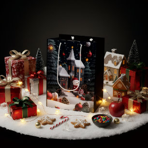 Luxus-Weihnachtsgeschenktasche Mittlere Geschenktüte
