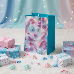 Luxus-Weihnachtsgeschenktüte mit Zuckerstange Mittlere Geschenktüte
