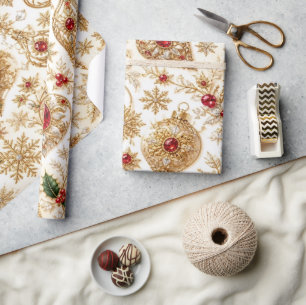 Luxus-Weihnachtsgeschenkverpackung P aus Burgundro Geschenkpapier