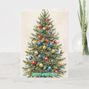 Luxus-Weihnachtskarte in Gold mit 'Frohe Weihnacht Feiertagskarte