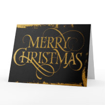 Luxus-Weihnachtskarte mit Goldfolie | Winter Glam