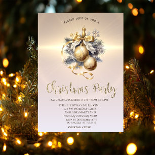 Luxus-Weihnachtskugeln Gold Company Einladung