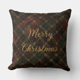 Luxus, Weihnachtsmuster, Gold Frohe Weihnachten Kissen