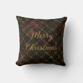 Luxus, Weihnachtsmuster, Gold Frohe Weihnachten Kissen