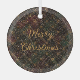 Luxus, Weihnachtsmuster, Gold Frohe Weihnachten Ornament Aus Glas