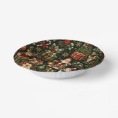 Luxus-Weihnachtsmuster im Vintage-Stil Pappteller (Gewinkelt)