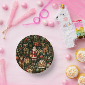 Luxus-Weihnachtsmuster im Vintage-Stil Pappteller (Party)