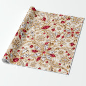 Luxus-Weihnachtspapier Ruby Geschenkpapier (Ungerollt)