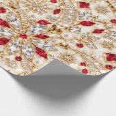 Luxus-Weihnachtspapier Ruby Geschenkpapier (Ecke)