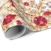 Luxus-Weihnachtspapier Ruby Geschenkpapier (Rolleneckpunkt)