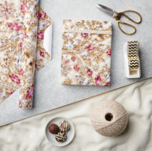 Luxus-Weihnachtspapier Ruby Geschenkpapier
