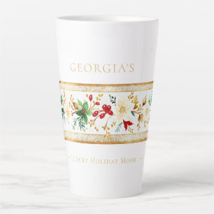 Luxus-Weihnachtsstern-Weihnachtsblumen Gold MH26 Milchtasse