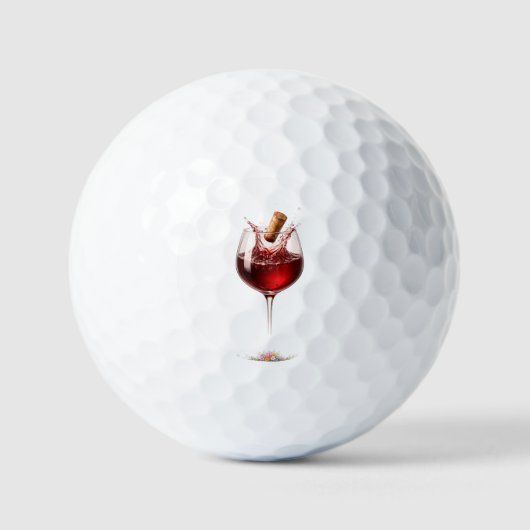 Luxus-Weinglas-Splash-Badetuch Golfball (Vorderseite)