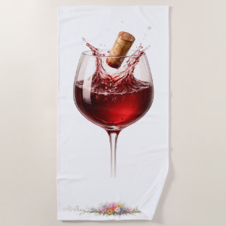 Luxus-Weinglas-Spritzbadetuch Strandtuch