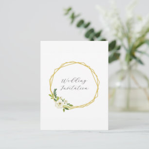 Luxus Weiße Rose Blumenrahmen Postkarte