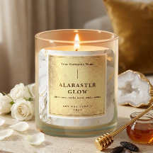 Luxus Weißgold-Achat Elegantes glänzendes Kerzenet