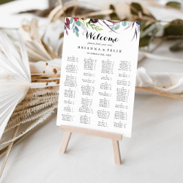 Luxus Whimsical Boho Alphabetische Sitzkarte Poster