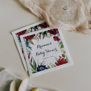 Luxus Whimsical Boho Floral Baby Dusche Napkins Serviette