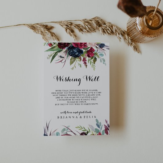 Luxus Whimsical Boho Floral Hochzeit wünschen gut Begleitkarte