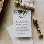 Luxus Whimsical Boho Floral Wedding Details Begleitkarte