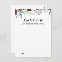 Luxus Whimsical Boho Wedding Bucket List Cards Postkarte