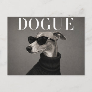 Luxus-Whippet-Hundeporträt Postkarte
