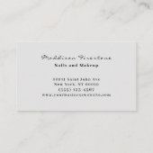 Luxus White Diamond Jewel Gem Design Visitenkarte (Rückseite)