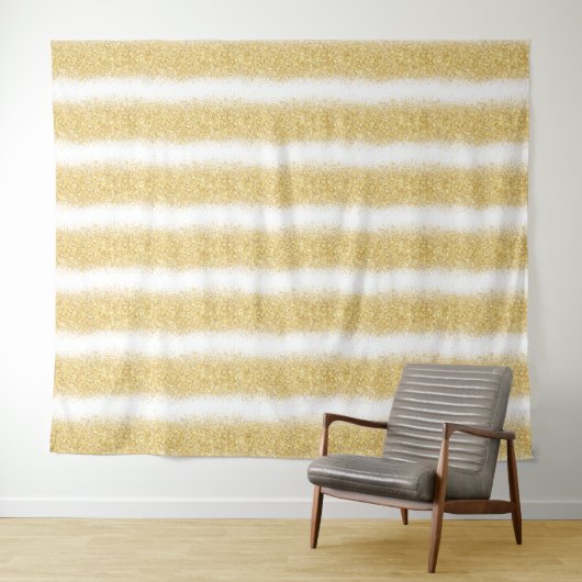 Luxus White Gold Glitzer Wandteppich (Beispiel (Horizontal))